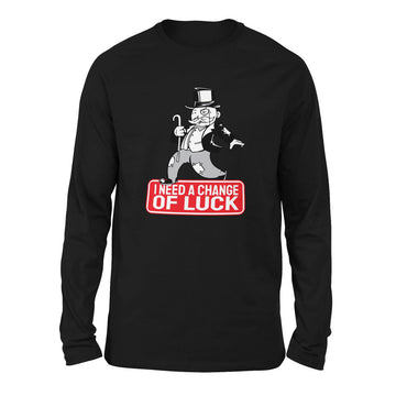 Change Luck Monopoly Parody Men/Unisex Drop Shoulder Sweatshirt in Black color